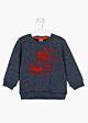 Losan Kinder Pullover Jungen Sweatshirt Blau Snowboard 