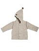 MAXIMO Woll-Fleece Baby-Jacke Kapuzenjacke GOTS Wolle Beige Kapuze