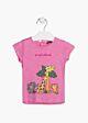 Losan Mädchen T-Shirt Kurzarm Pink Sommer Dschungel Baby Kinder 