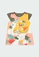 boboli Mädchen Kleid Sommer Shirtkleid Kinder Kurzarm 