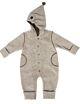 MAXIMO Woll-Fleece Baby-Overall Babyanzug GOTS Wolle Beige Kapuze