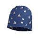 Maximo Mütze Beanie Jersey Blau Segelboote Kinder Jungen