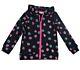 Topo Mädchen Jacke Sweatjacke Kapuze Blau Glitzer Kinder Winter 